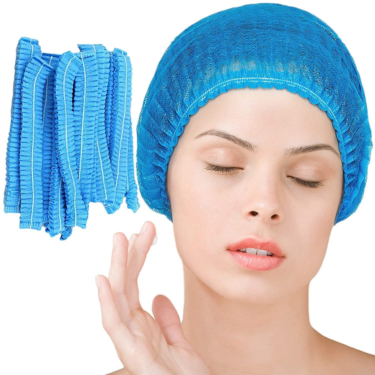 Bouffant Cap Blue - Disposable Non-Woven Hair Cover