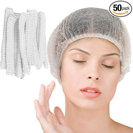 Bouffant Cap White - Disposable Non-Woven Hair Cover