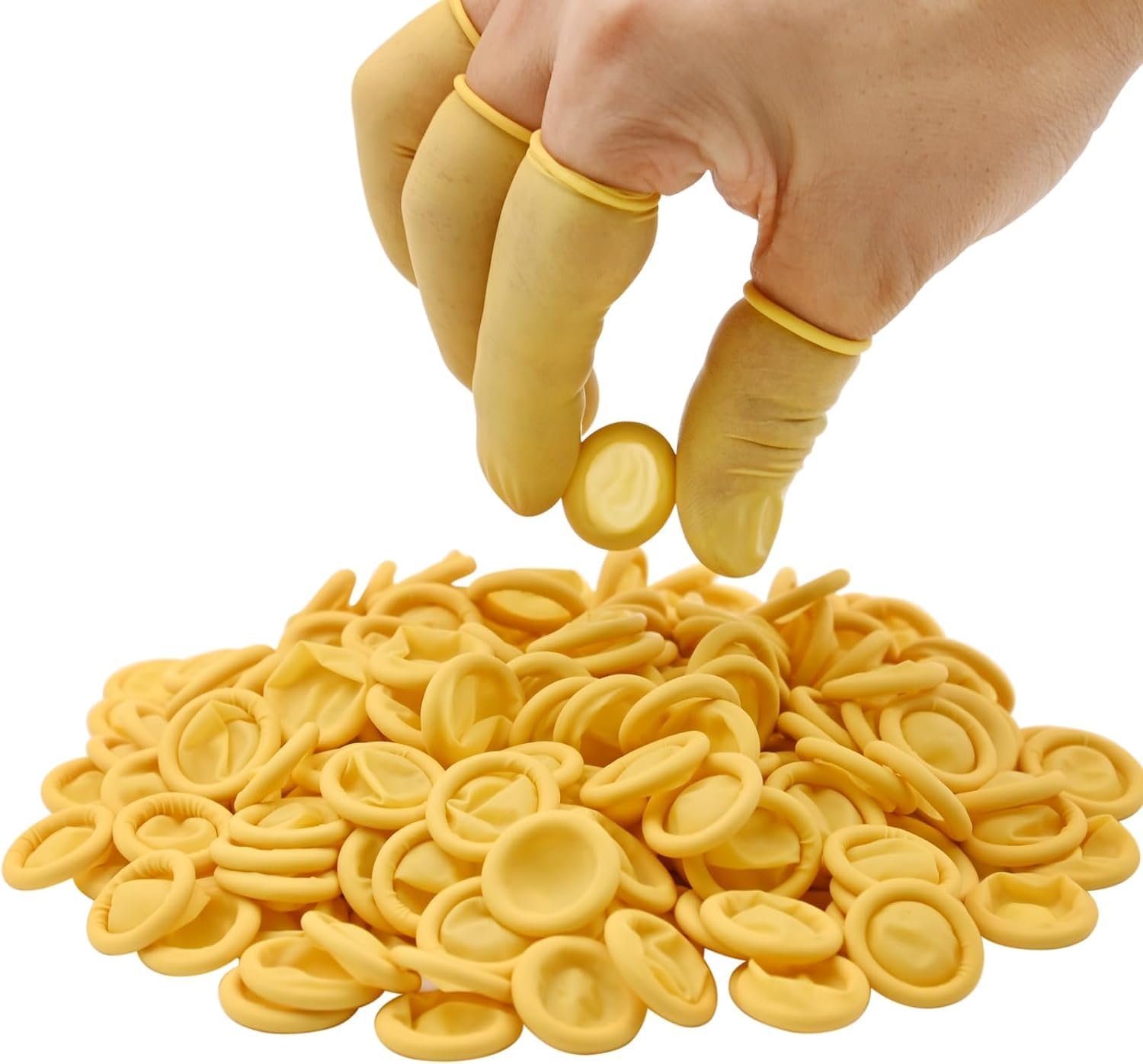 DISHIVA ESD Finger Cots Yellow